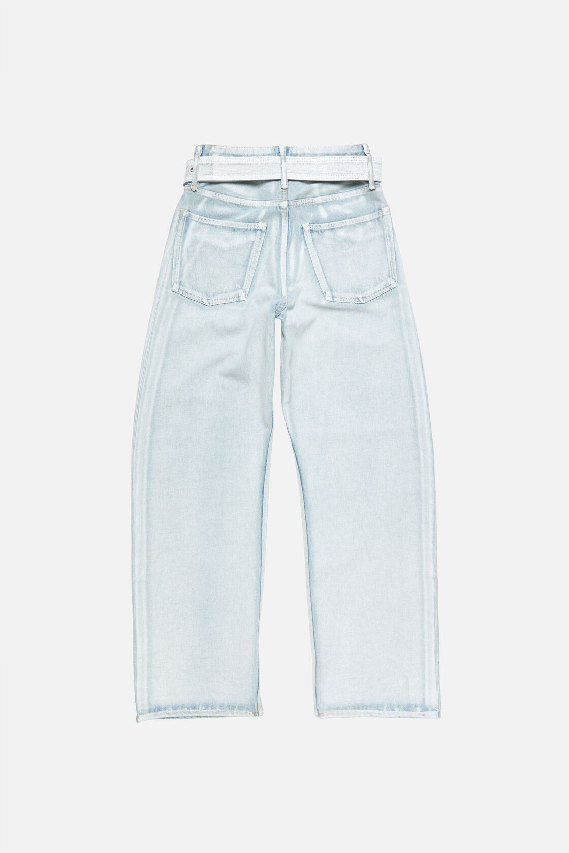 Denim trousers with belt, Blue/white, 2000x
