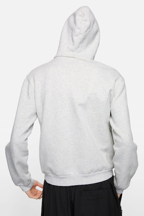 Hooded zipper sweater, Pale Grey Melange, 2000x