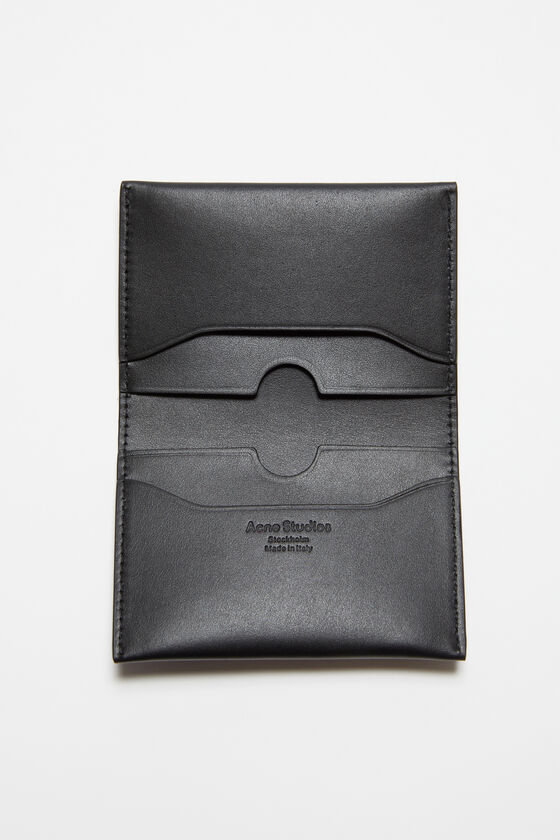 Acne Studios - 折りたたみ式レザーウォレット - ブラック