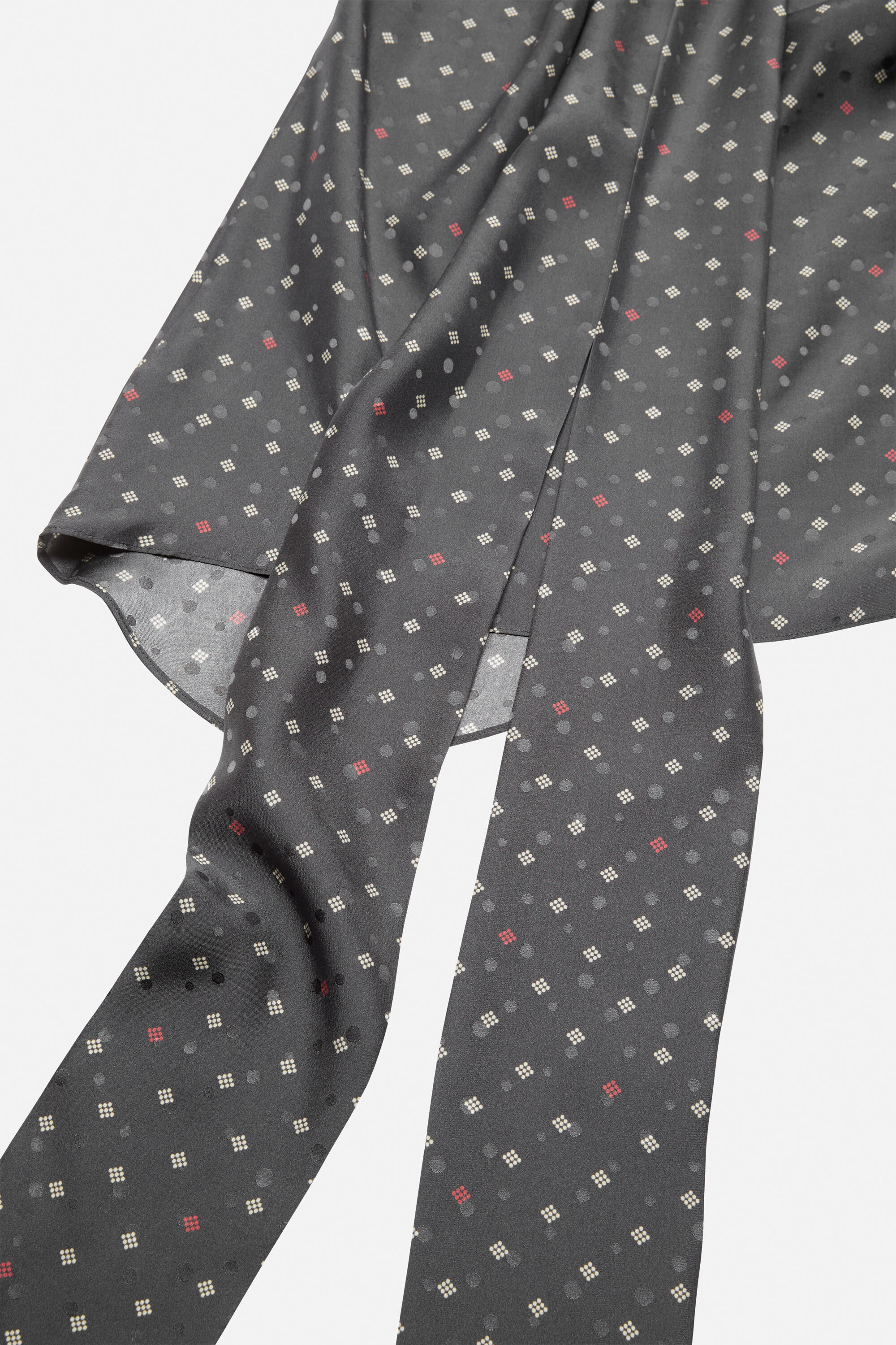 Acne Studios - シルクリボンブラウス - グレー