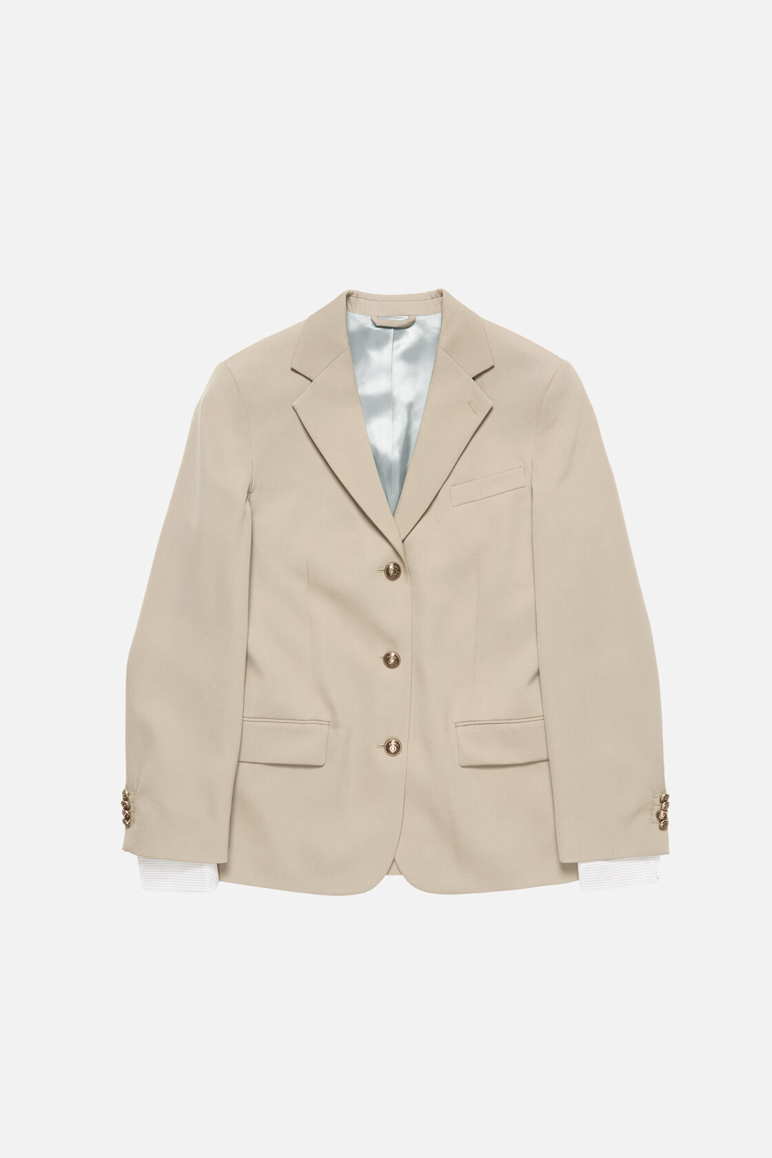 Layered wool suit jacket, Beige, 2000x