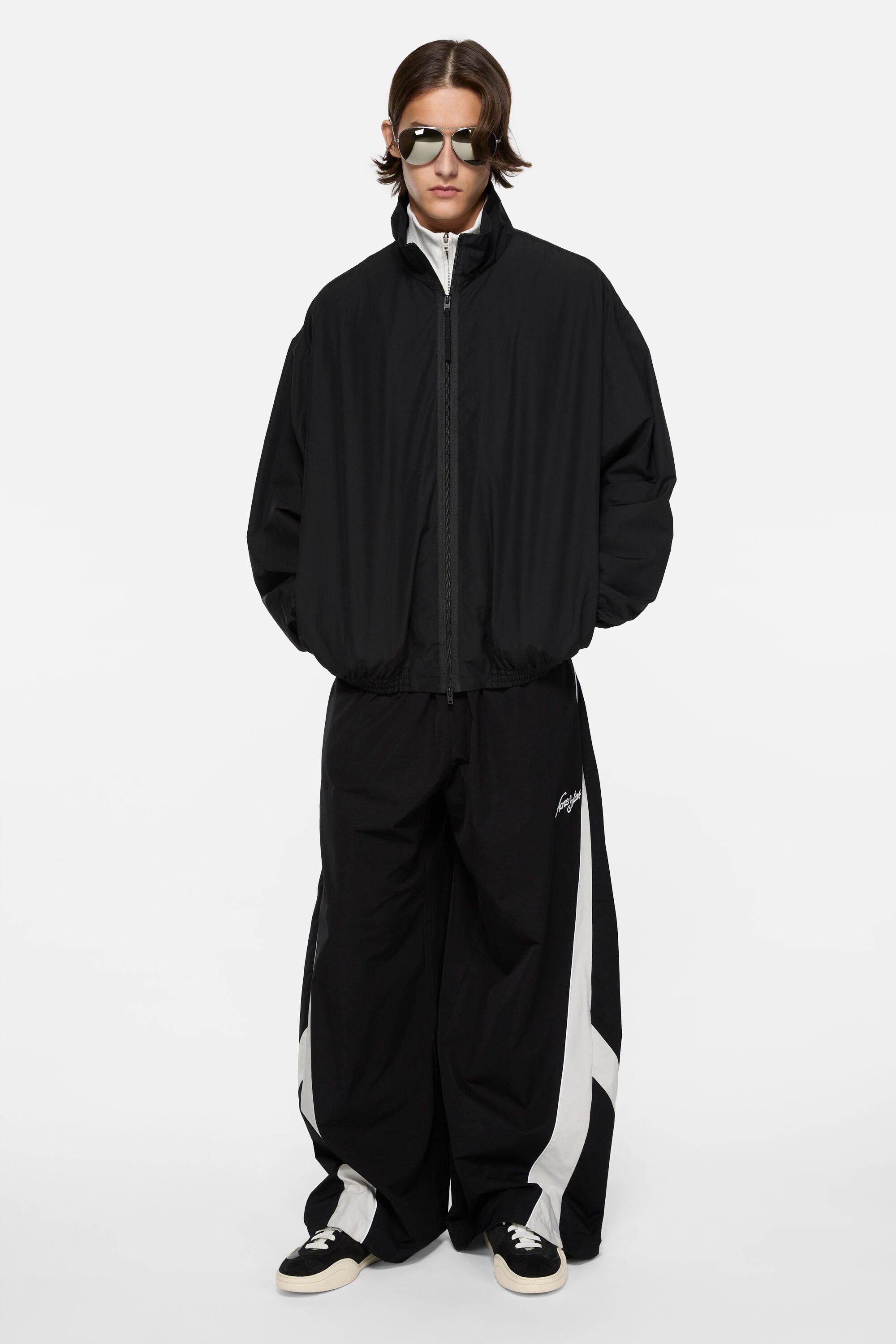 Acne Studios - レザースニーカー - ブラック/ホワイト