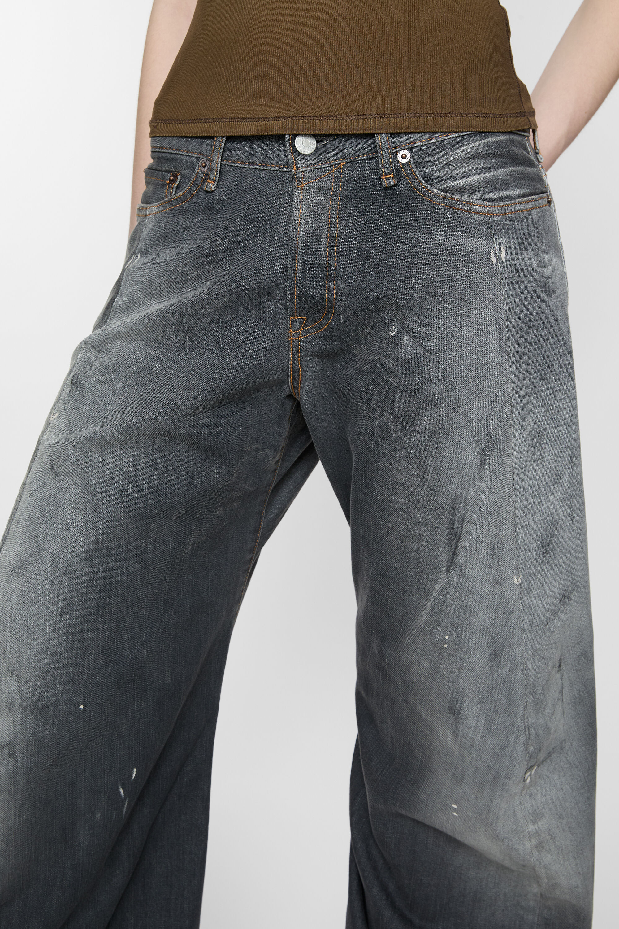 Acne Studios Washed Black Loose Fit Jeans 2006F main image 0
