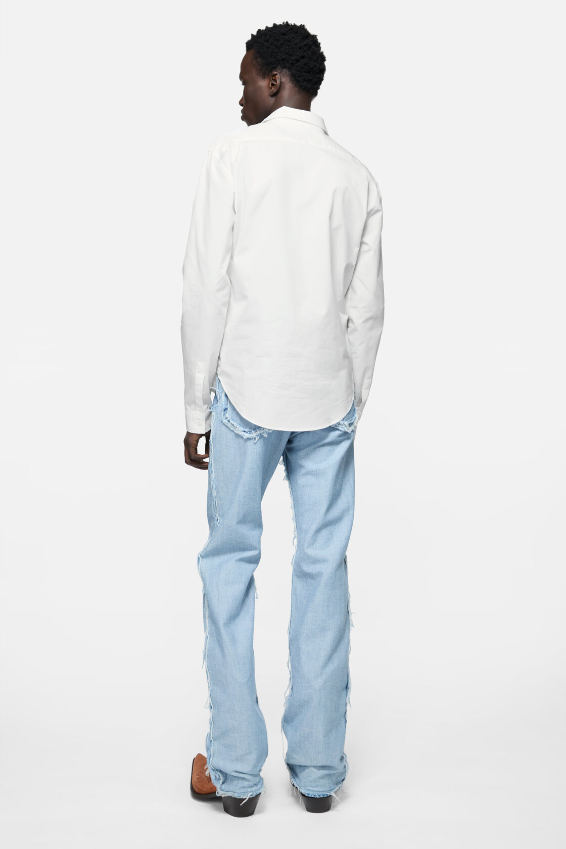 Fitted button-up shirt, White, 2000x