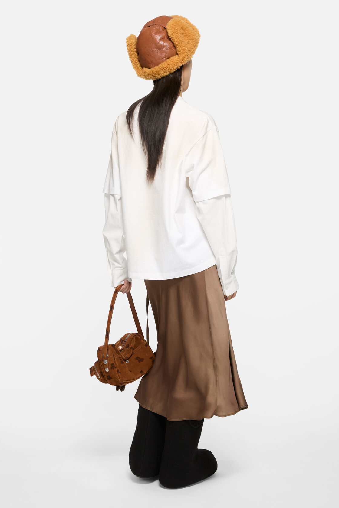 Layered logo t-shirt, Dusty white, 2000x