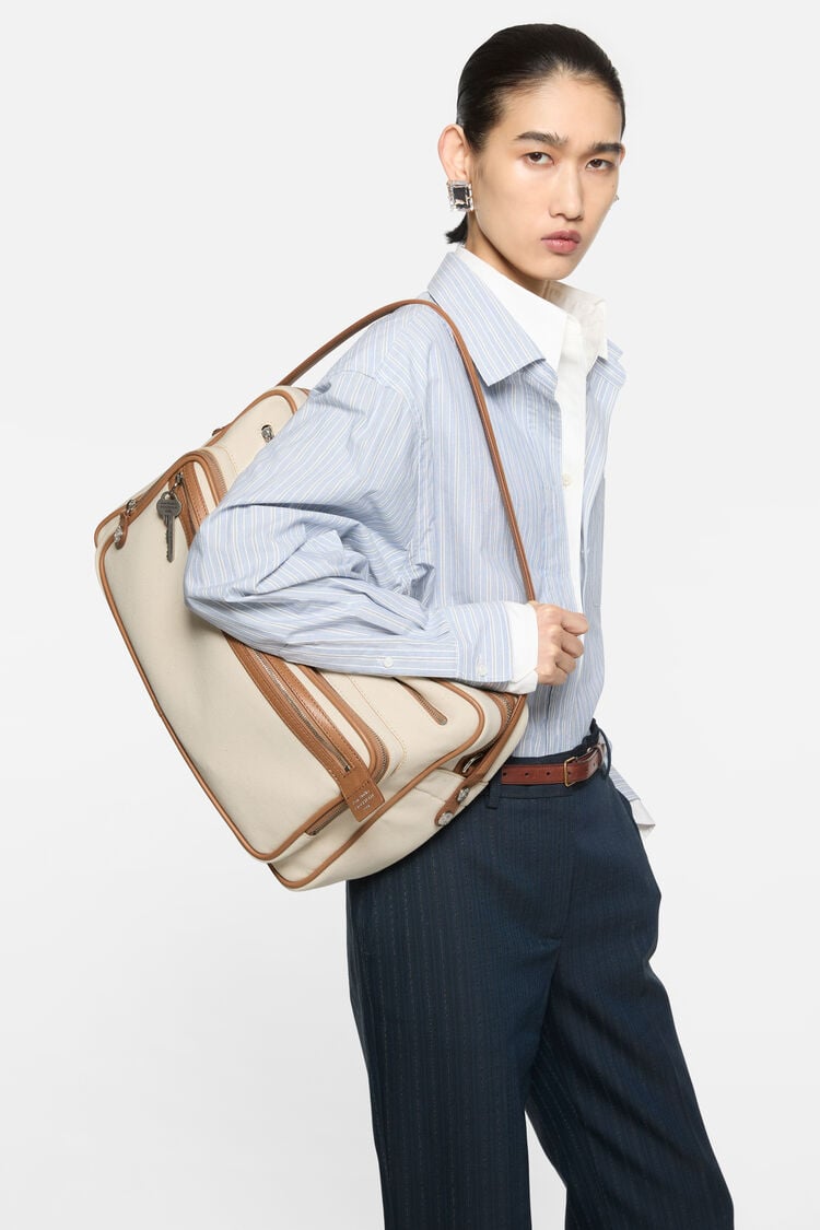 Camero Camera Canvas, Cream beige/brown