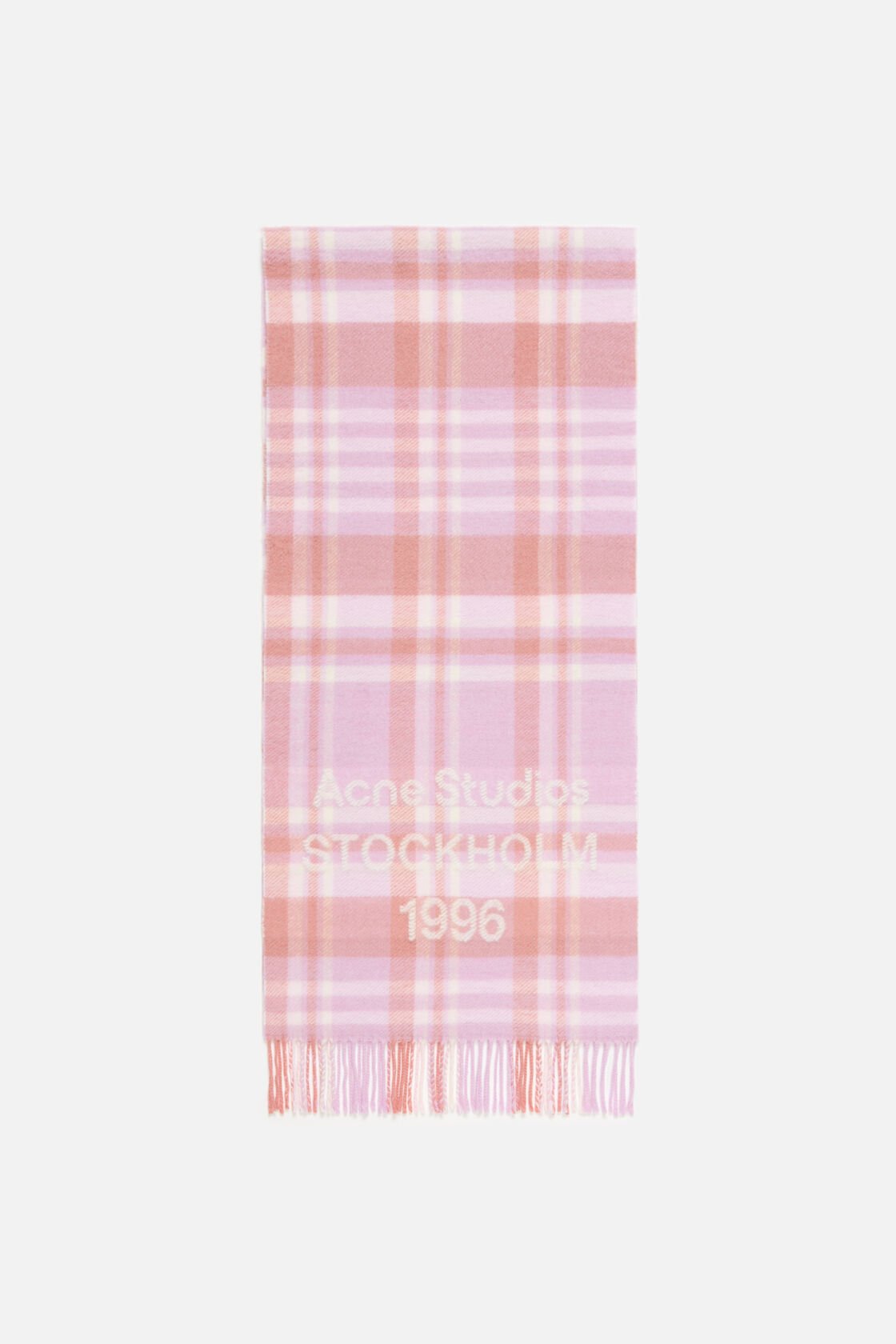 Check logo scarf - Wide, Pink/Fuchsia, 2000x