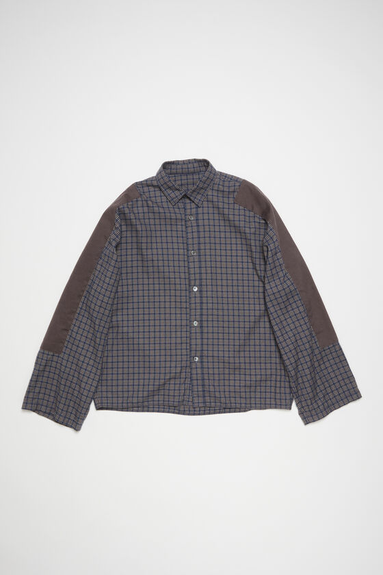 Acne Studios - Check button-up shirt - Black/Navy