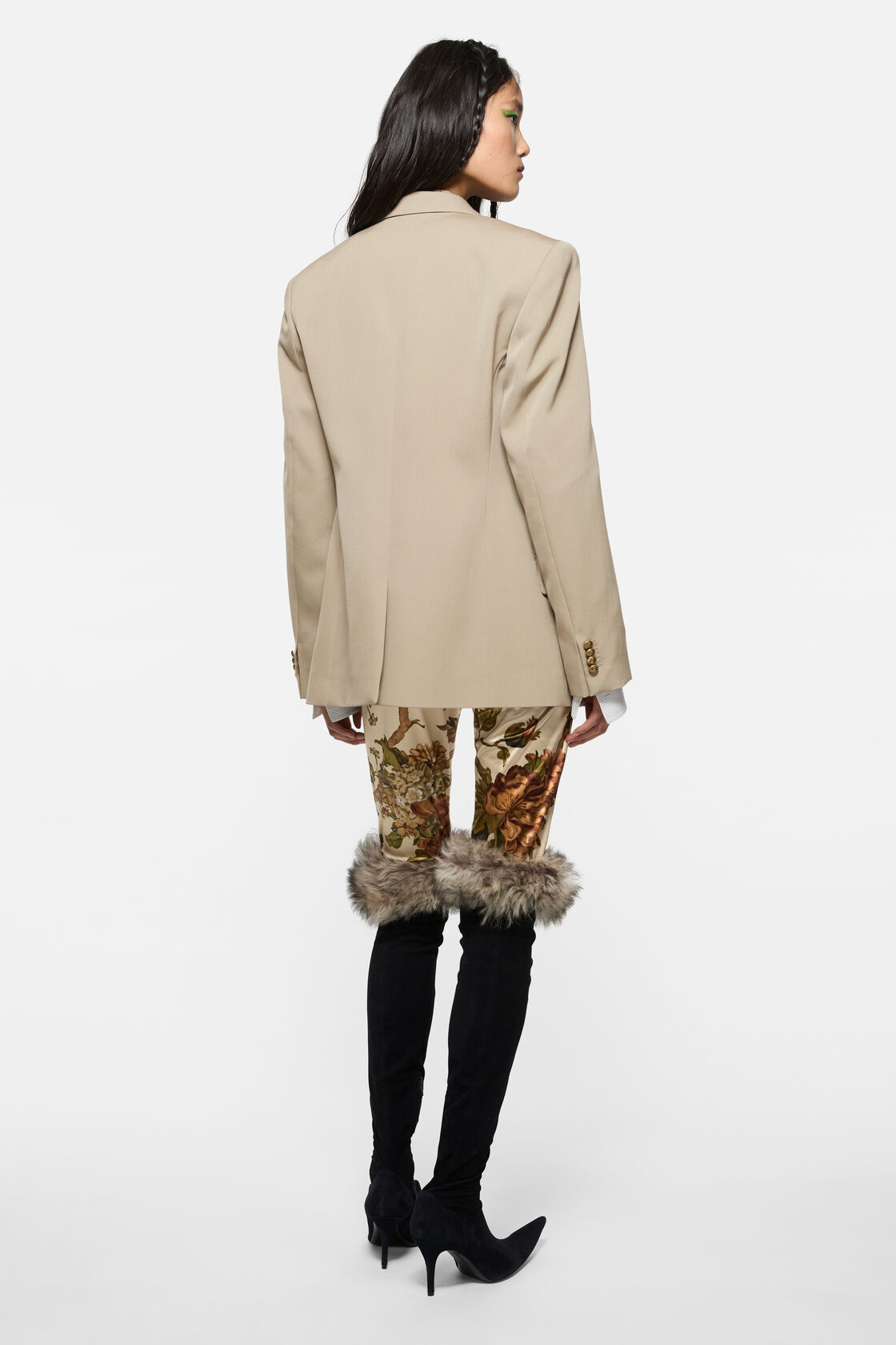 Layered wool suit jacket, Beige, 2000x