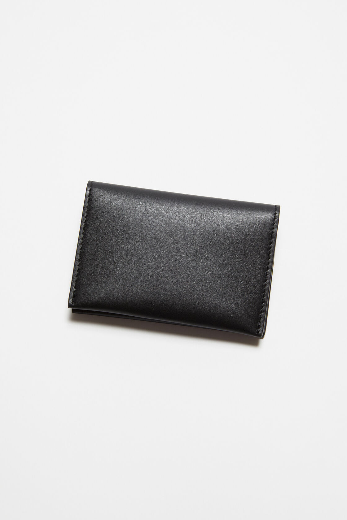 Folded leather wallet, Black, 2000x