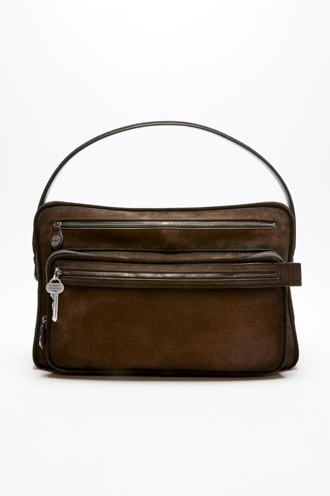 Camero Camera Suede Shoulder Bag, Dark brown, 2000x