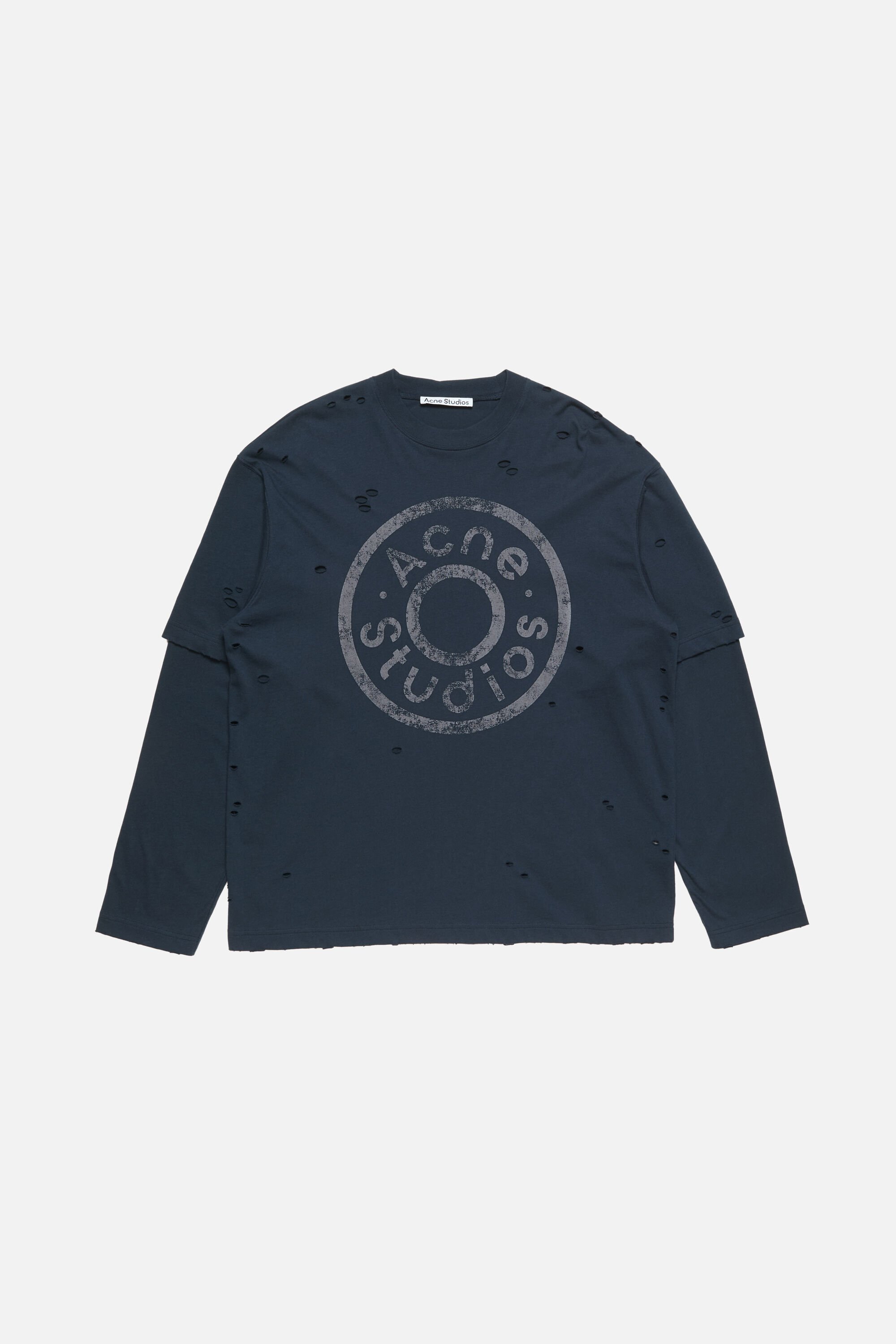 Acne Studios - Layered logo t-shirt - Dark navy