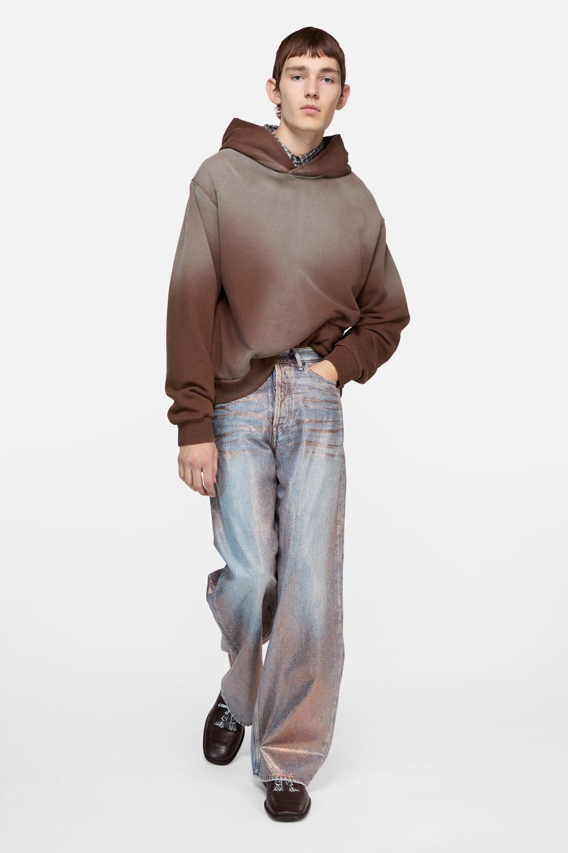Logo hooded sweater, Chocolate brown, 2000x