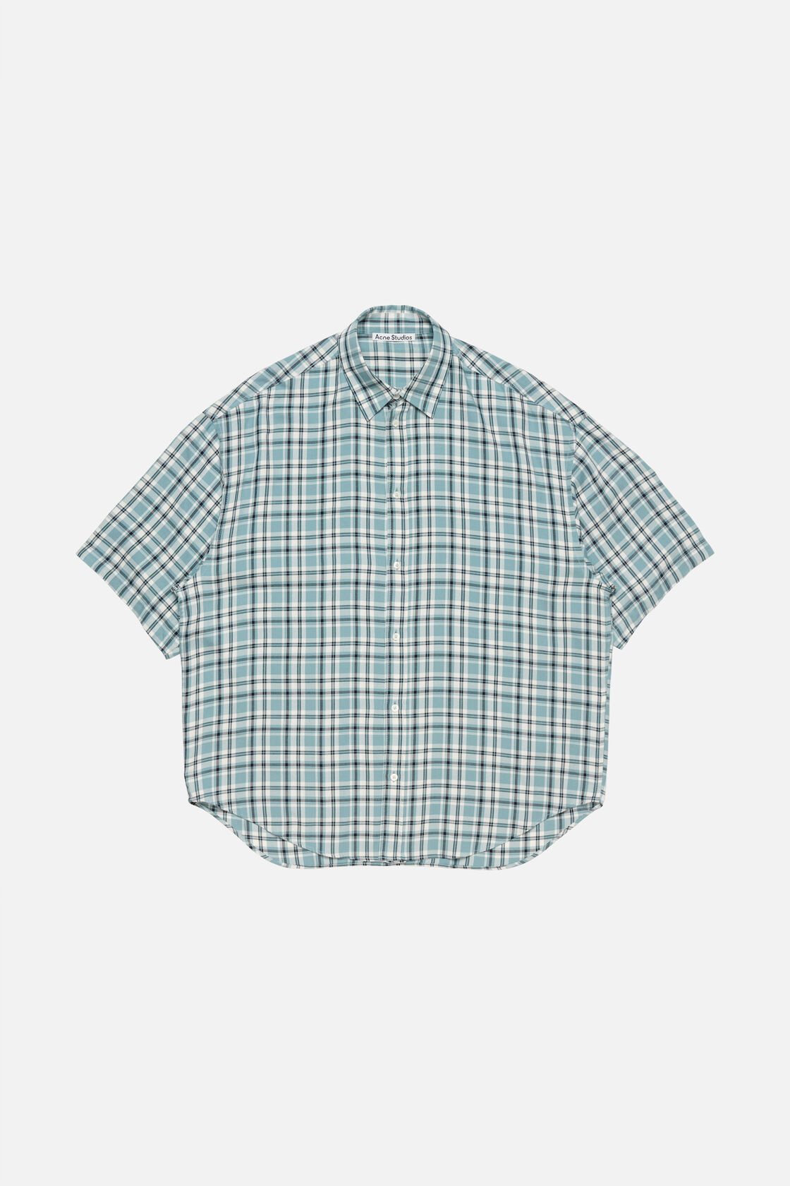 Checked flannel shirt, Turquoise/blue/white, 2000x