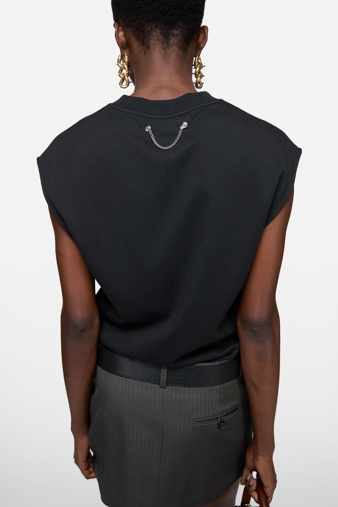 Layered short dress, Black, 2000x