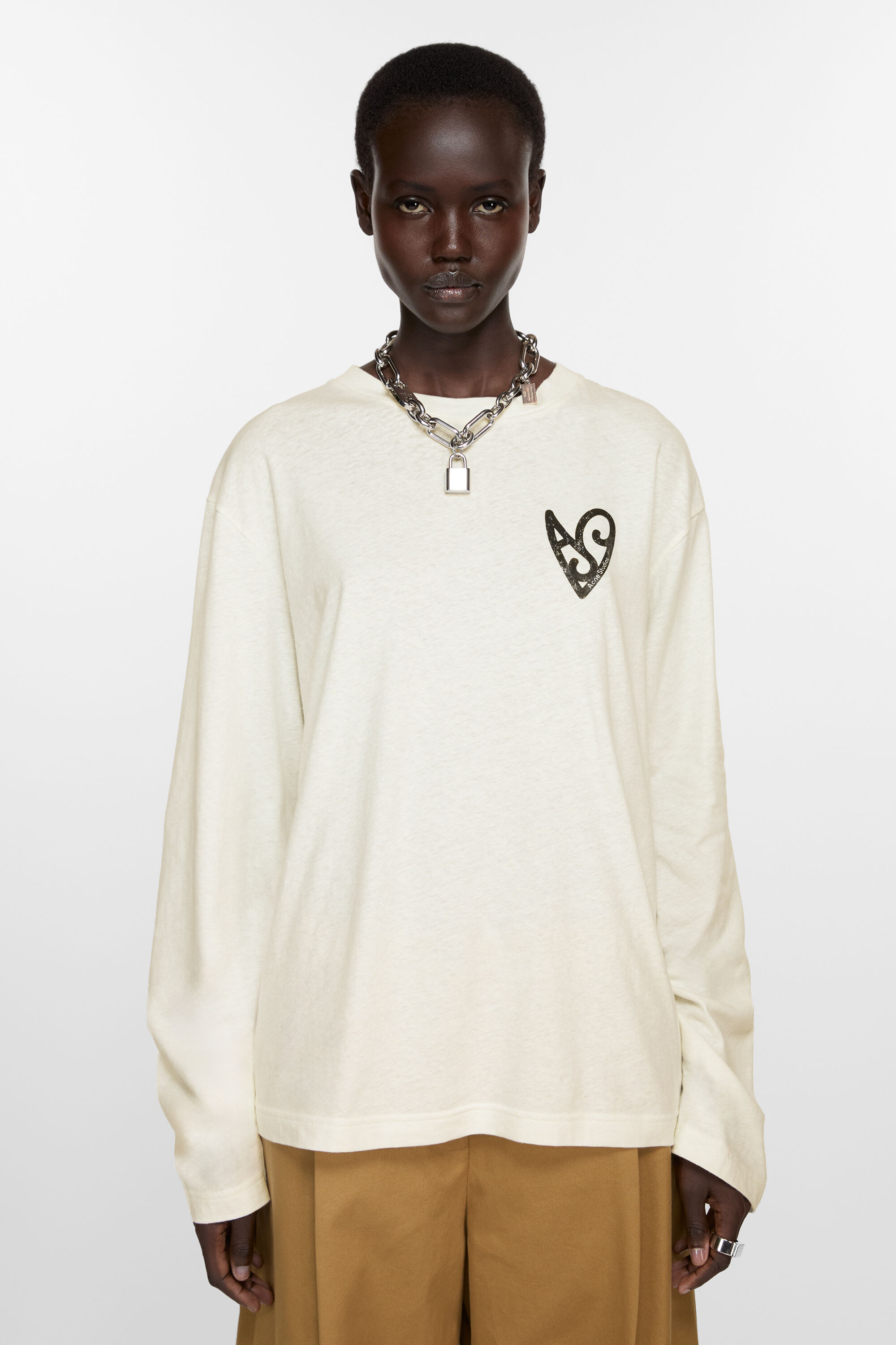 Acne Studios - ロゴTシャツ - リラックスフィット - オプティックホワイト