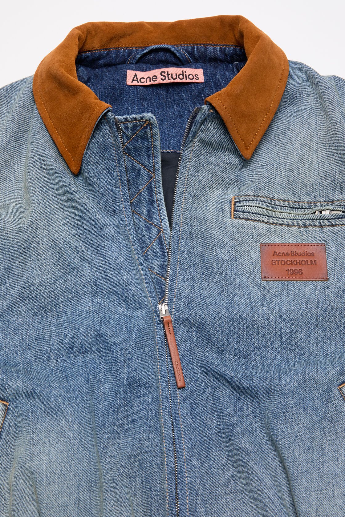 Denim bomber blouson, Mid blue, 2000x