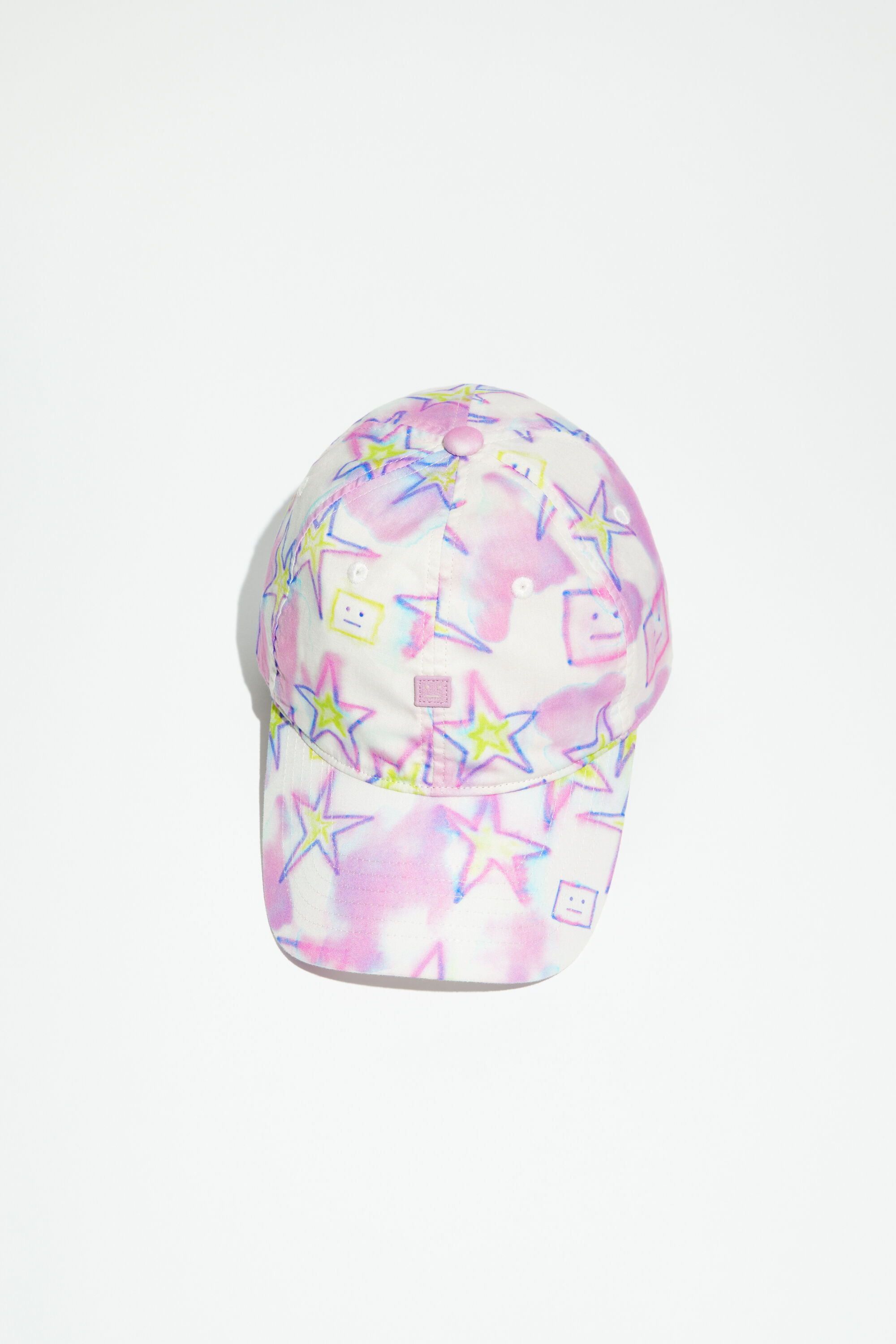 아크네 스튜디오 Acne Studios Micro Face patch cap - Pale pink/multi