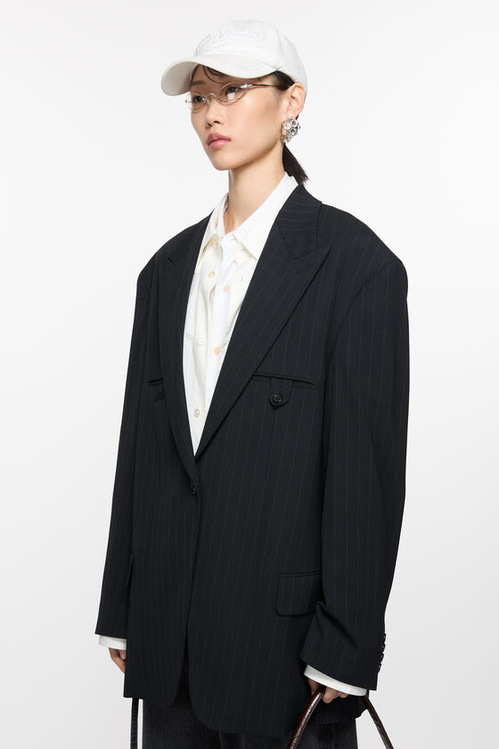 Acne Studios - シングルブレスト スーツジャケット - ネイビーブルー