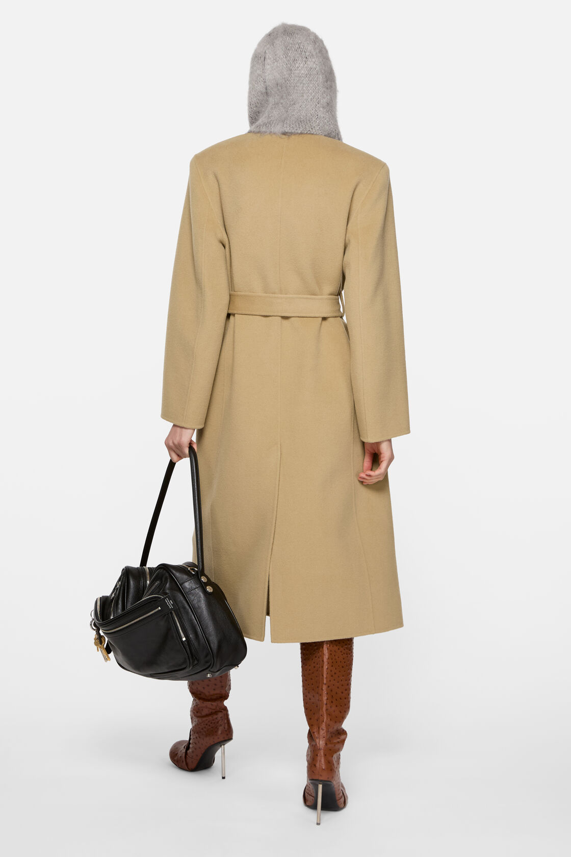 Double-breasted wool coat, Light beige, 2000x