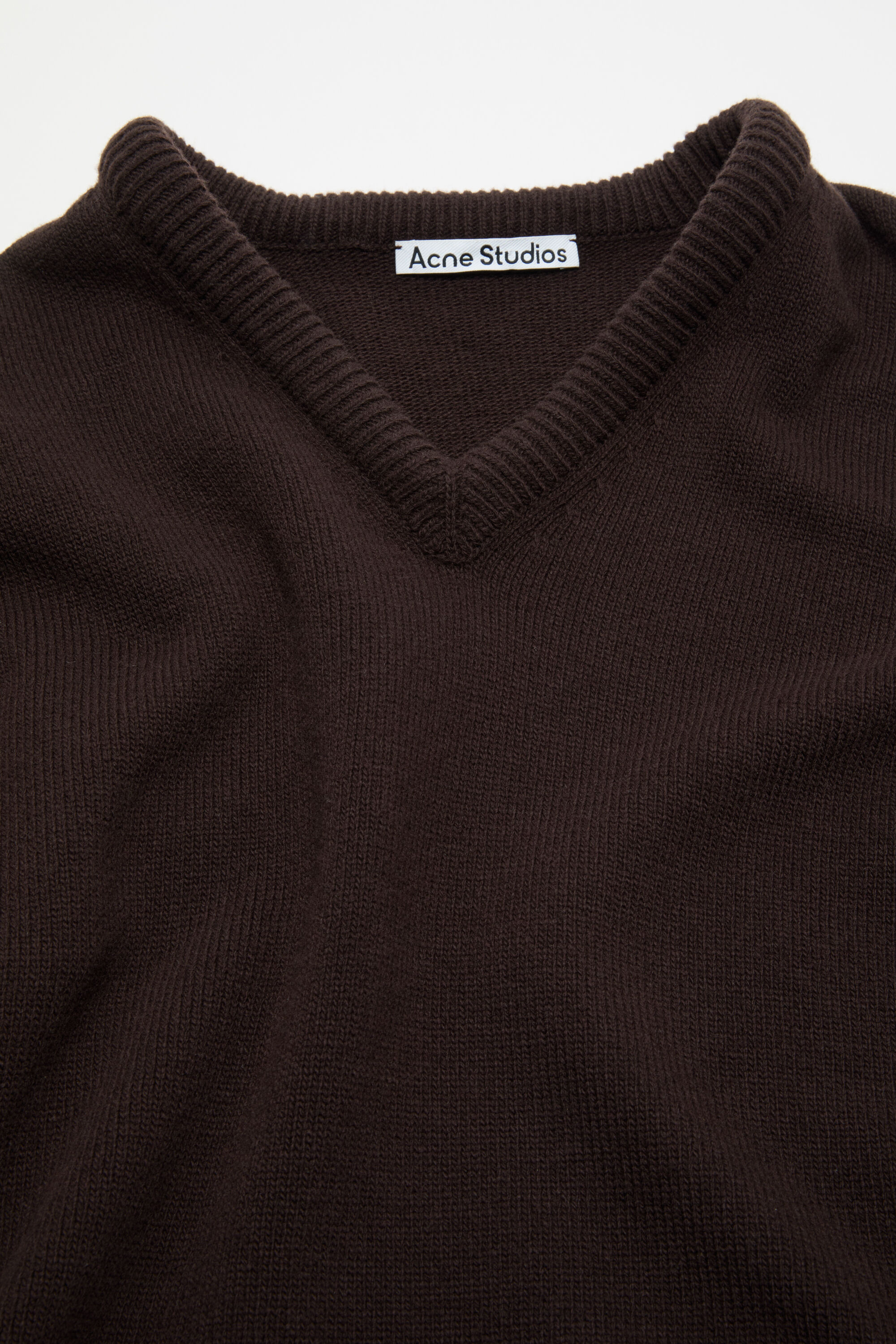 Acne Studios - レイヤードウールセーター - ダークブラウン
