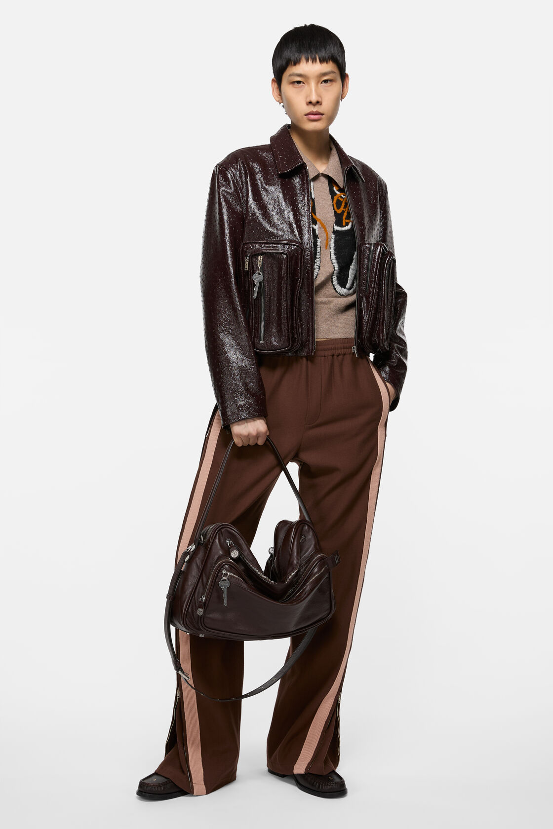 Leather jacket, Burgundy, 2000x