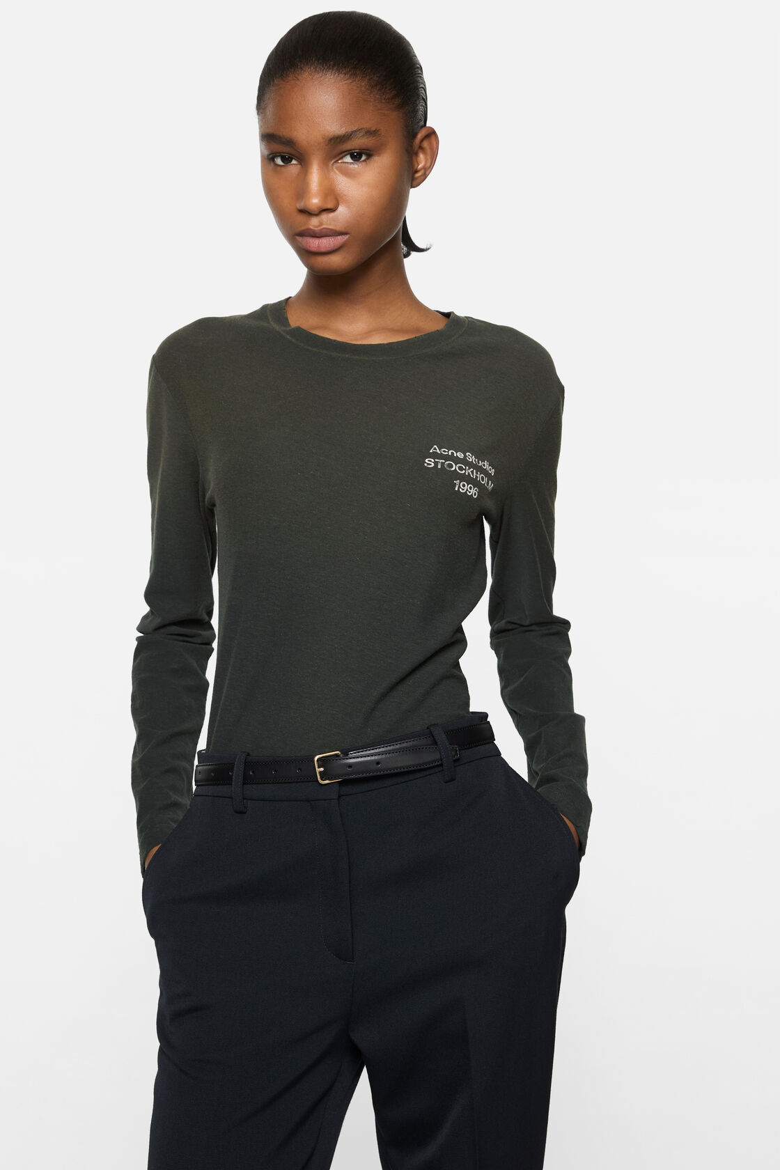 Distressed logo t-shirt, Faded black, 2000x
