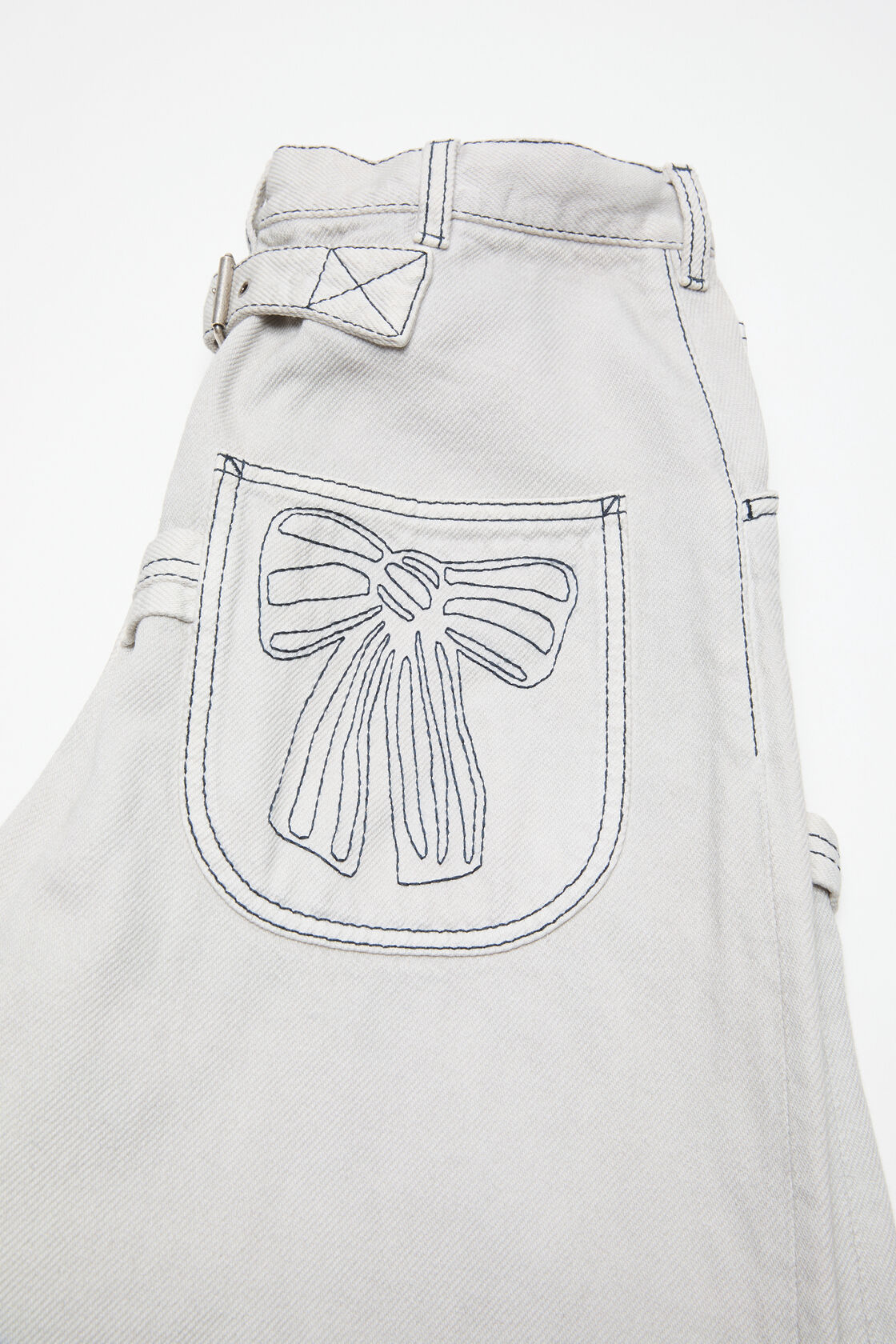 Casual denim trousers, White/ecru, 2000x