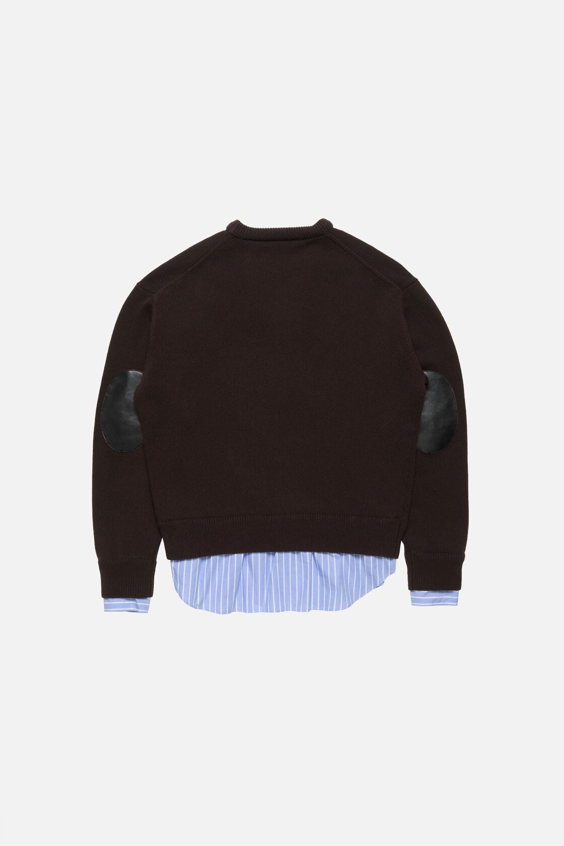 layered wool sweater, Dark brown, 2000x