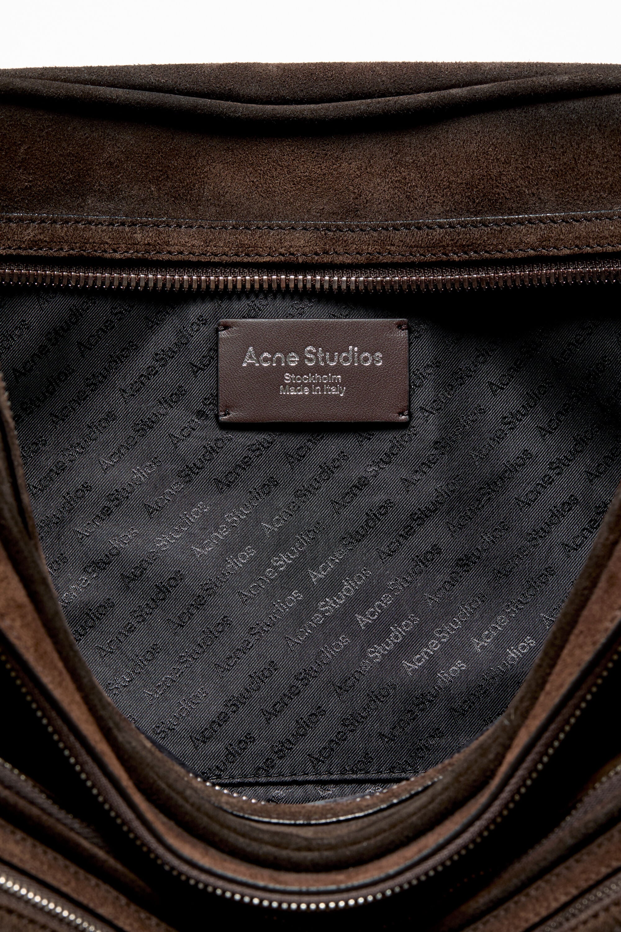 Acne Studios - Camero Camera Suede Shoulder Bag - Dark brown