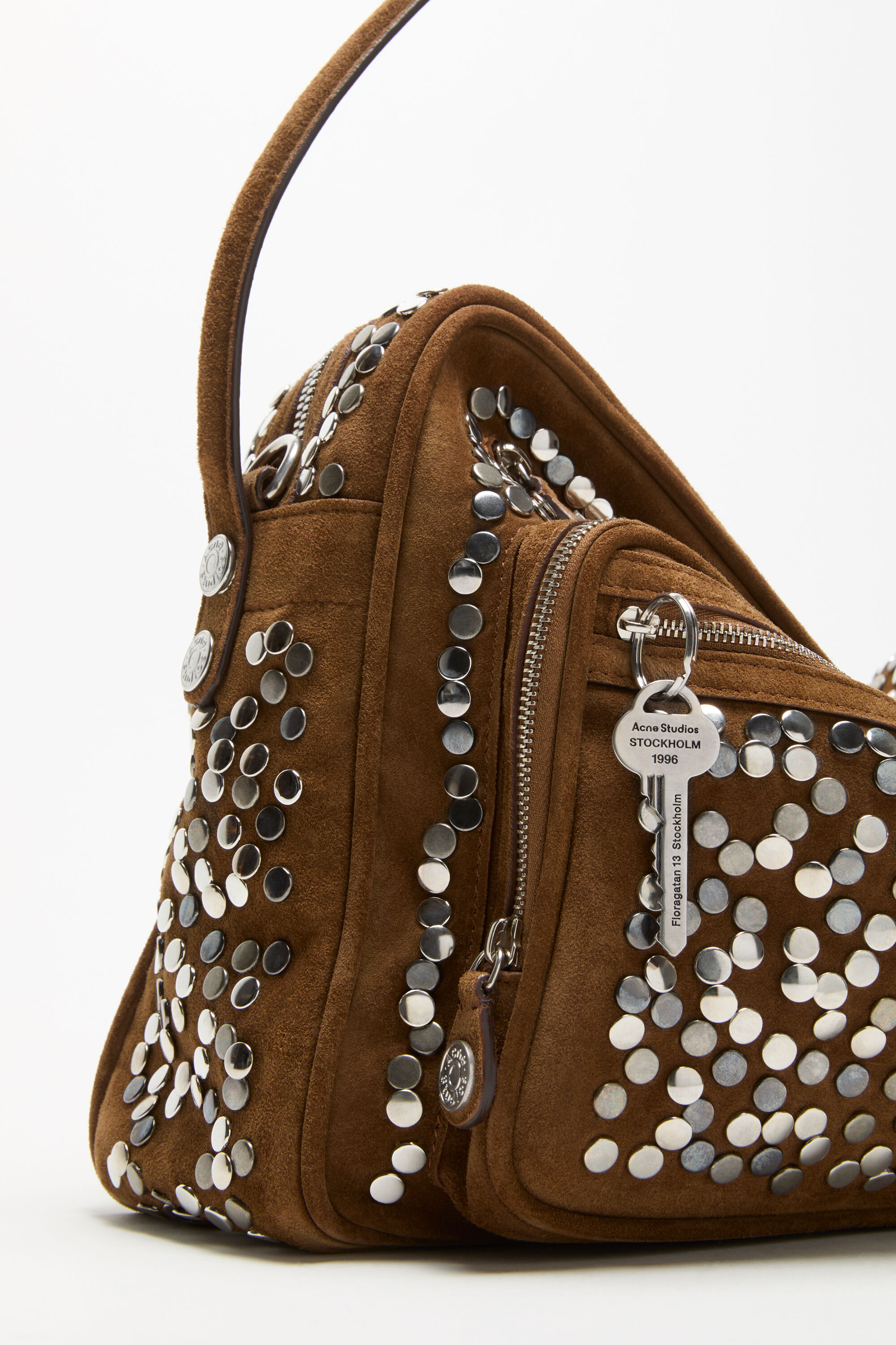 Acne Studios - Camero Camera bag with rivets - Cognac brown
