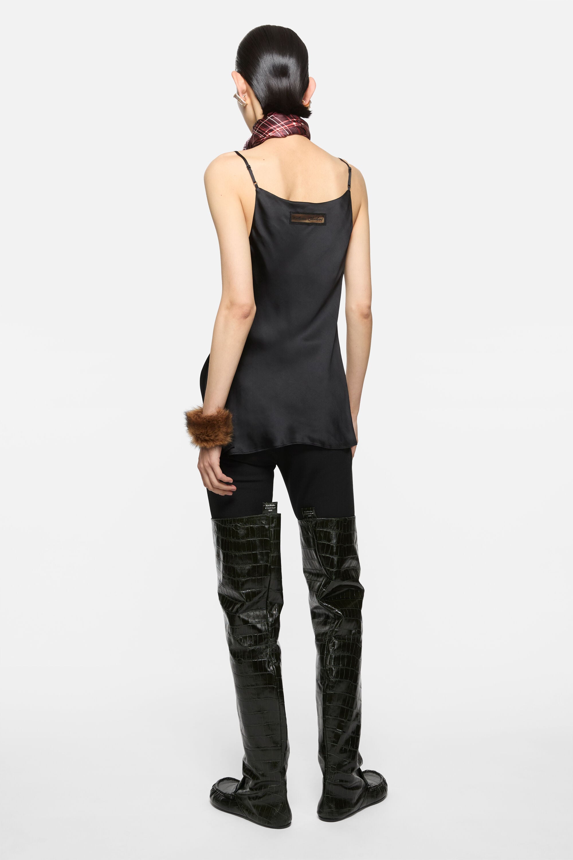 Acne Studios - Shiny satin tank top - Black