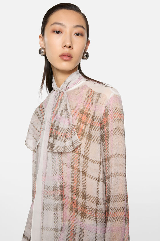 Printed silk blouse, Grey/pink, 2000x