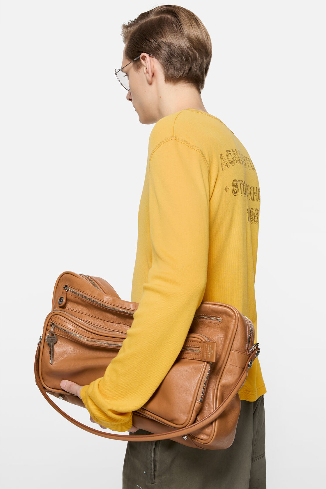Sprayed logo t-shirt, Mustard yellow, 2000x