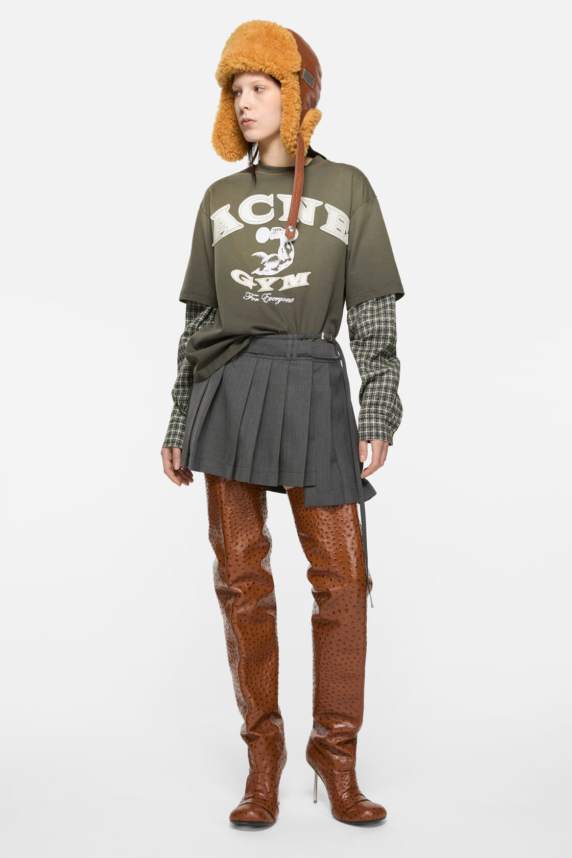 Layered logo t-shirt, Vintage green, 2000x