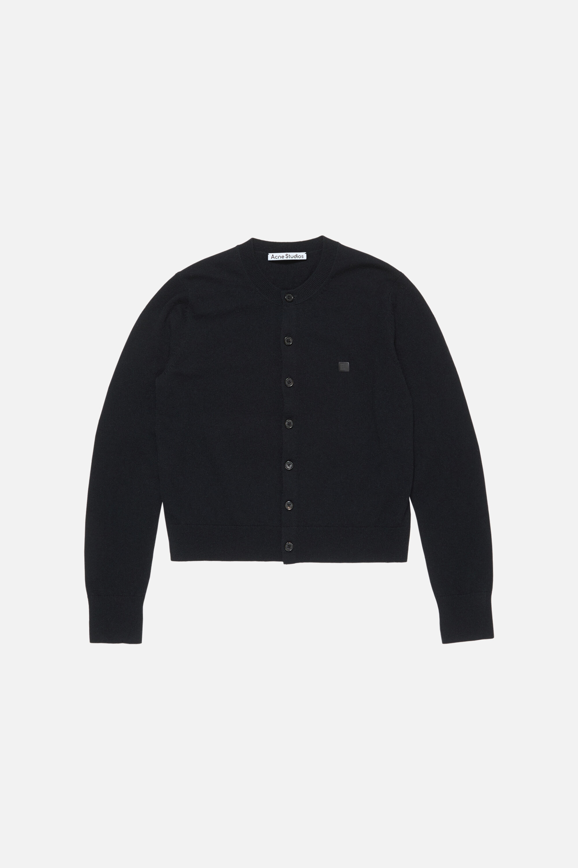 黒いウール混紡カーディガン 長袖 FOX ウールカーディガン 10057ーB | RENCONTRANT (Men