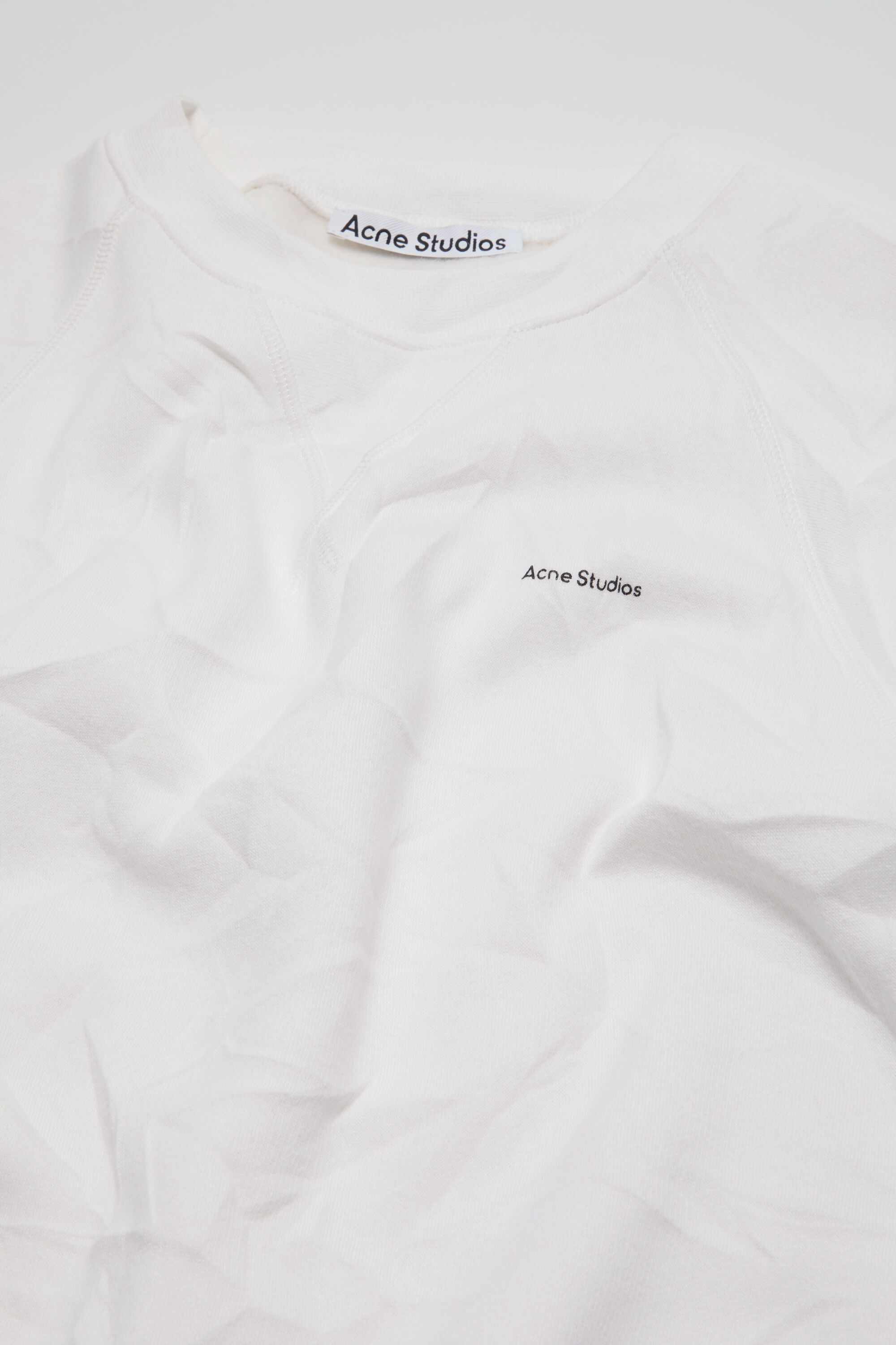 Acne Studios - しわ加工フリースTシャツ - ホワイト