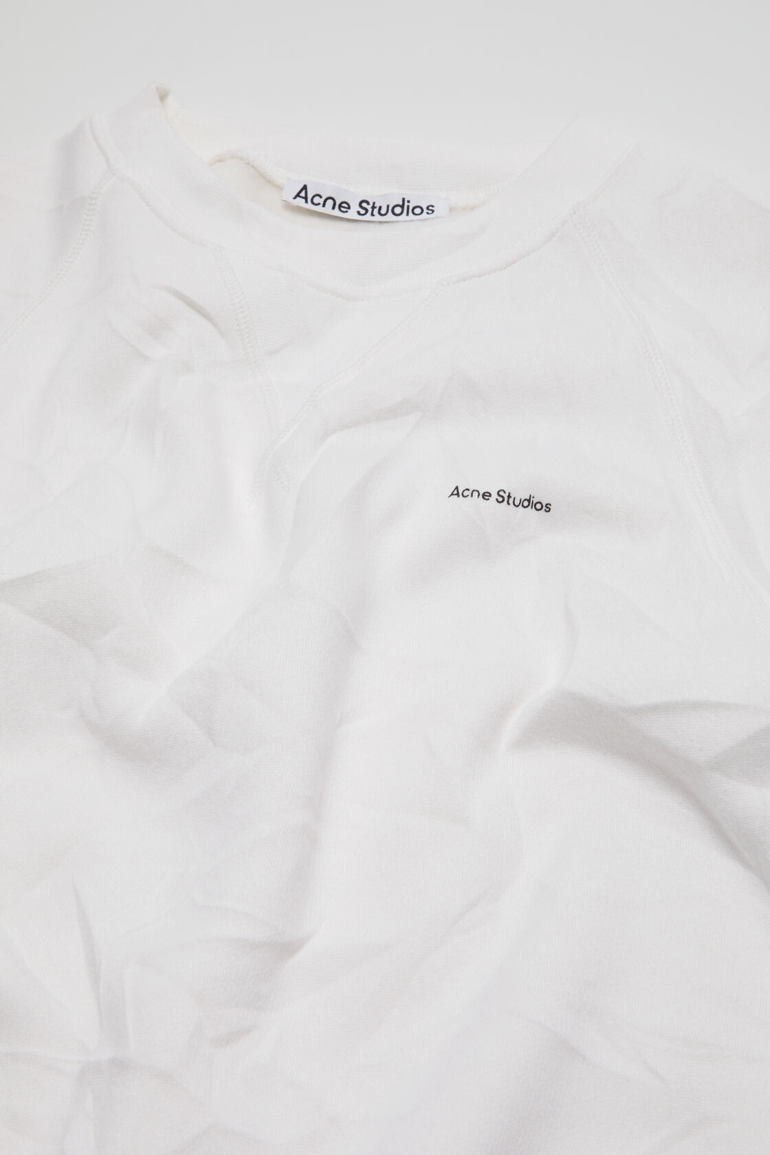 Crinkled fleece t-shirt, White, 2000x