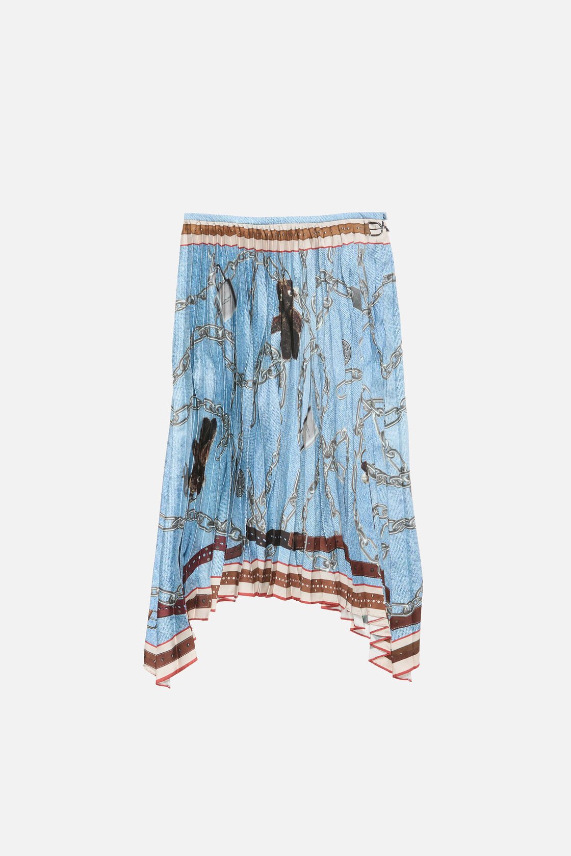 长款百褶半身裙, 丹宁蓝, 2000x