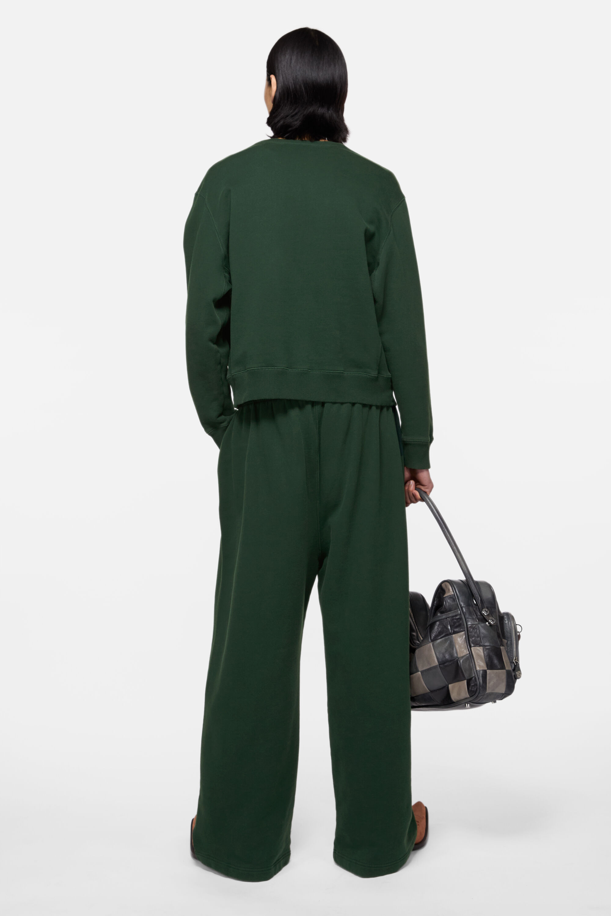 acne studios スウェット Acne Studios - Fleece sweatshirt with logo - Dark green