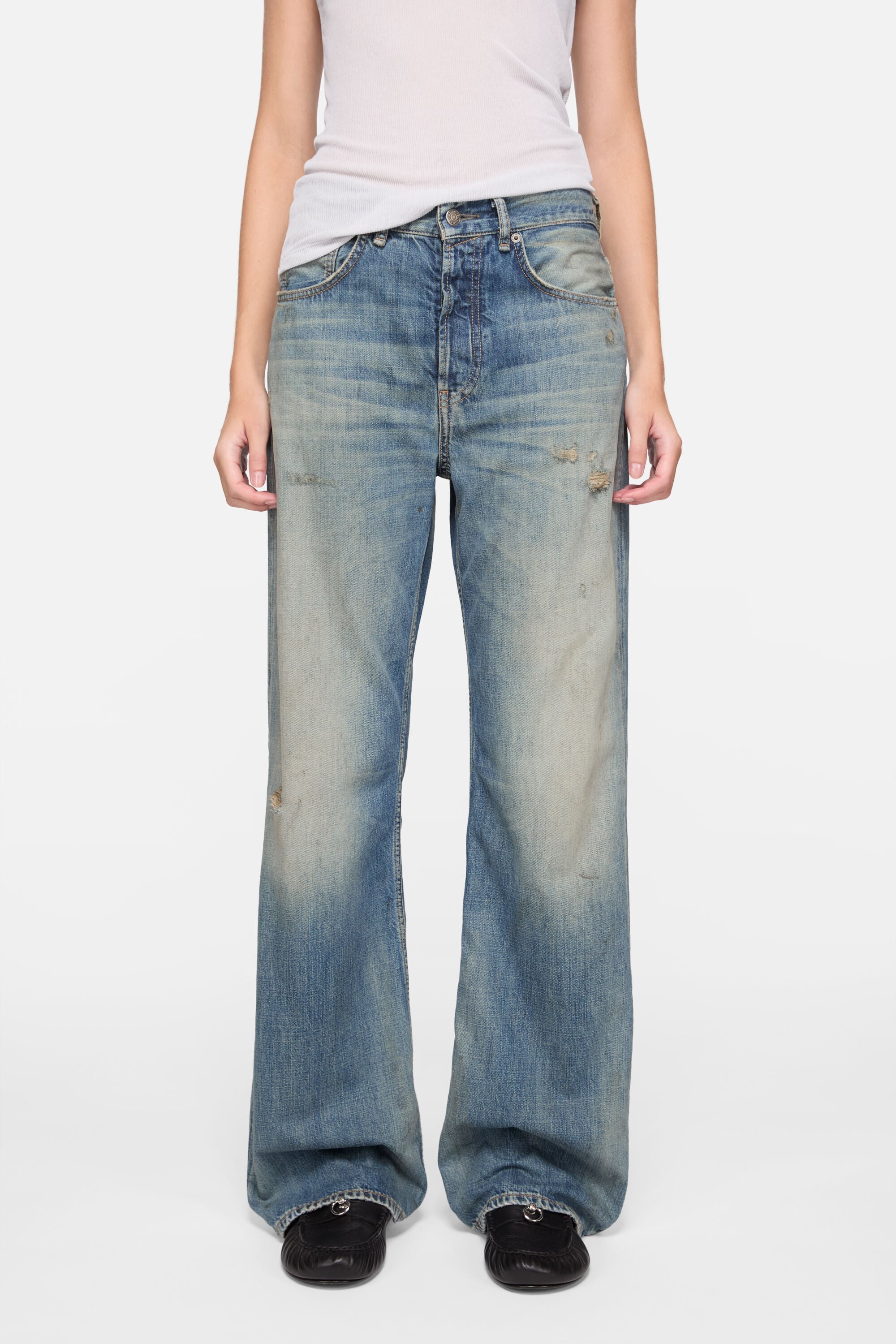Acne Studios - レギュラーフィットジーンズ - 2021 - ミッドブルー Acne Studios - レギュラーフィットジーンズ - 2021 - ミッドブルー