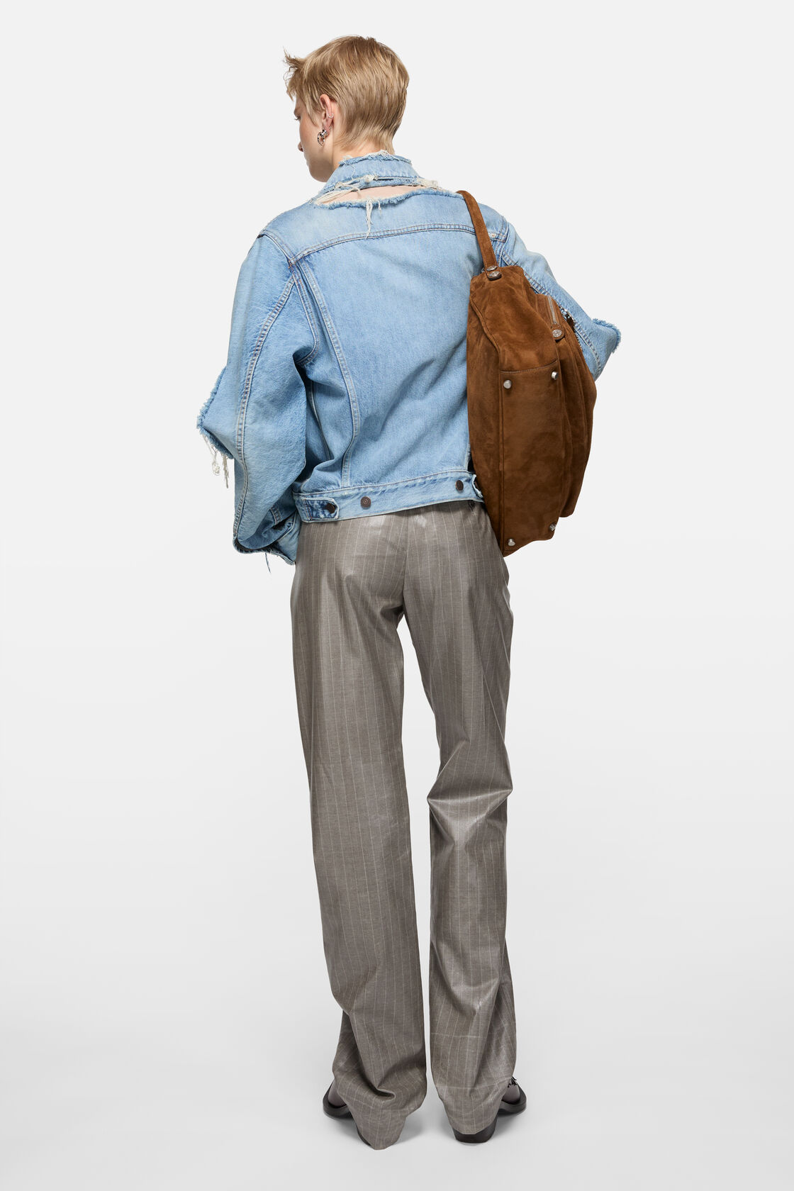 Distressed denim jacket, Light blue, 2000x