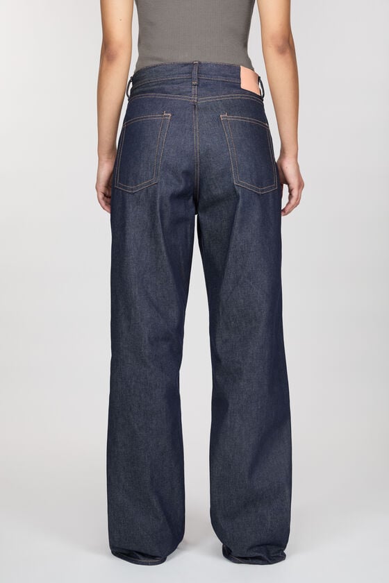 Indigo Acne Raw Denim Acne Studios Baggy Fit Jeans 1981F Indigo Blue