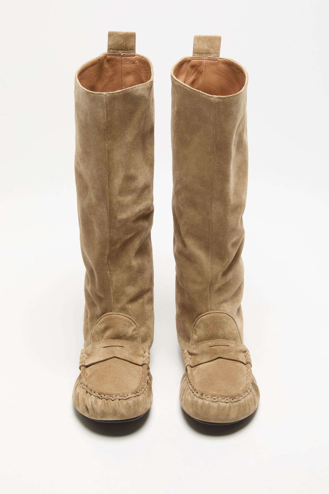 Slouch saddle boots, Beige, 2000x