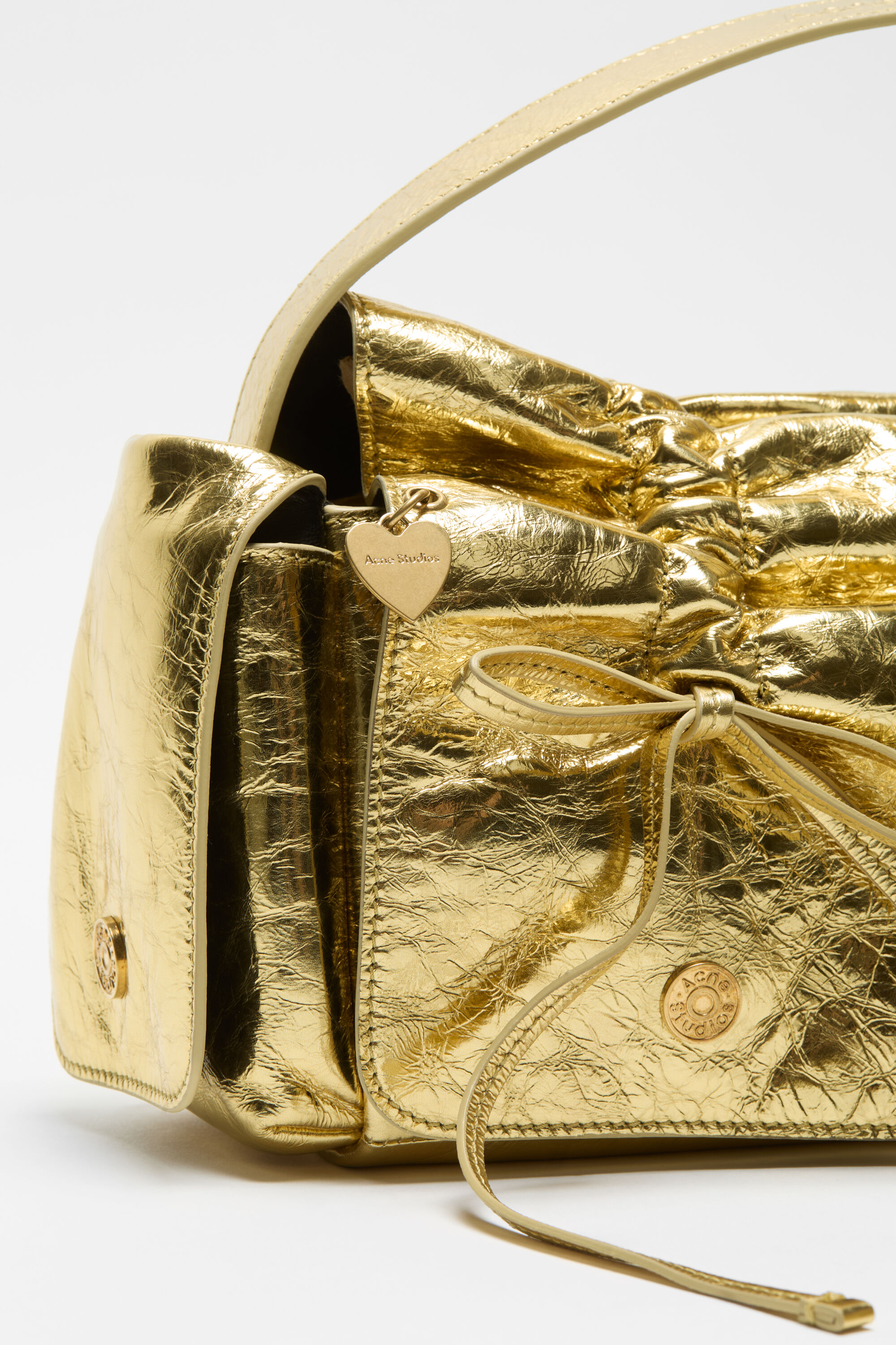 Acne Studios - Multipocket metallic shoulder bag - Gold