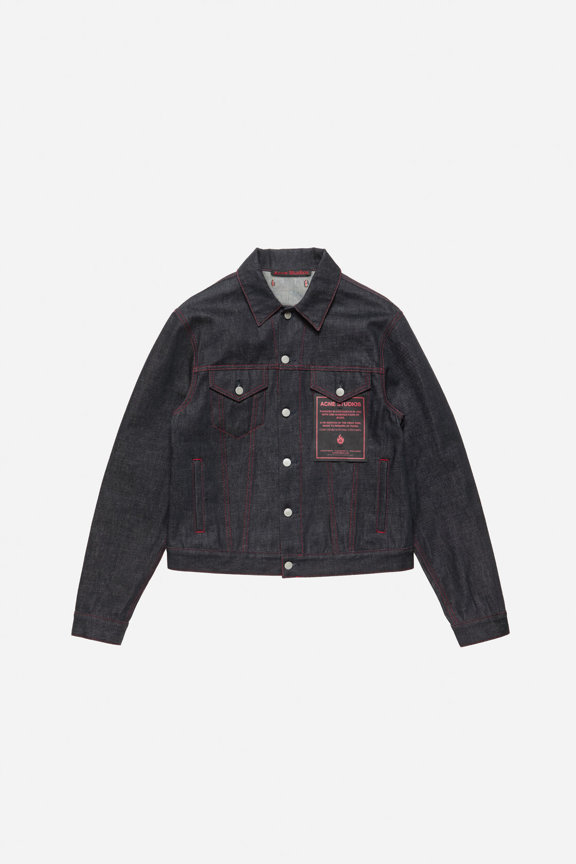 Re-edition raw denim jacket, Mid Blue, 2000x