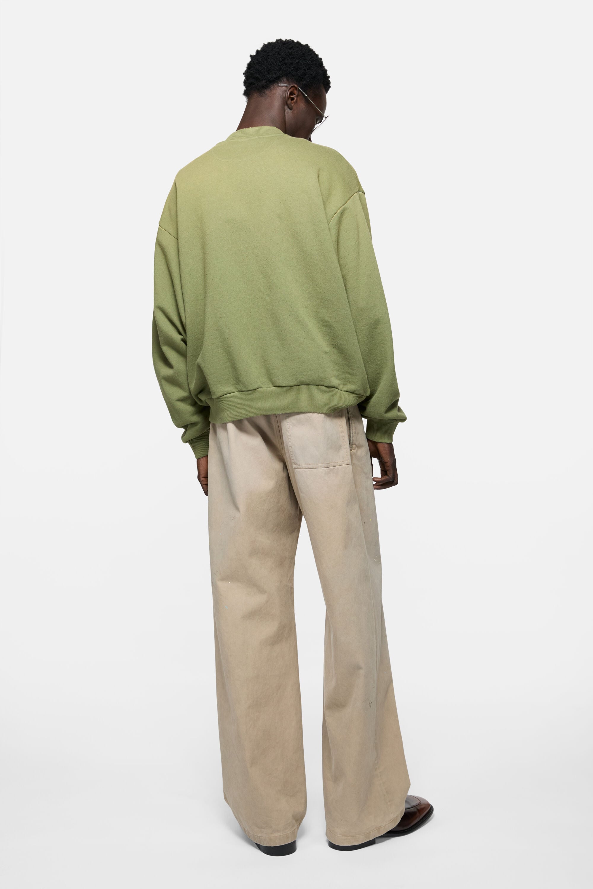 Acne Studios - Washed zip-up cardigan - Olive green