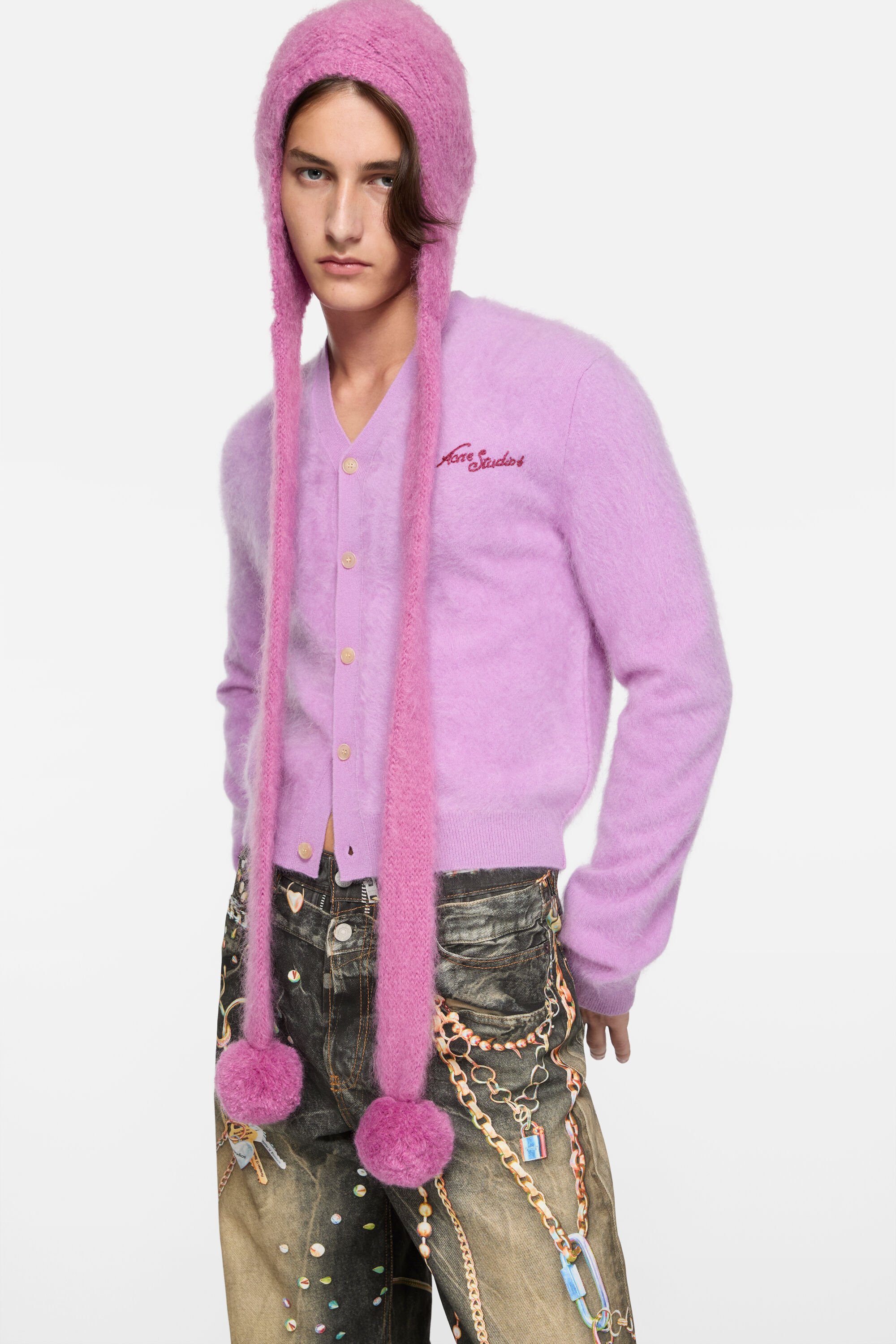 Acne Studios - カシミヤカーディガン - Year of the Horse - ピンク