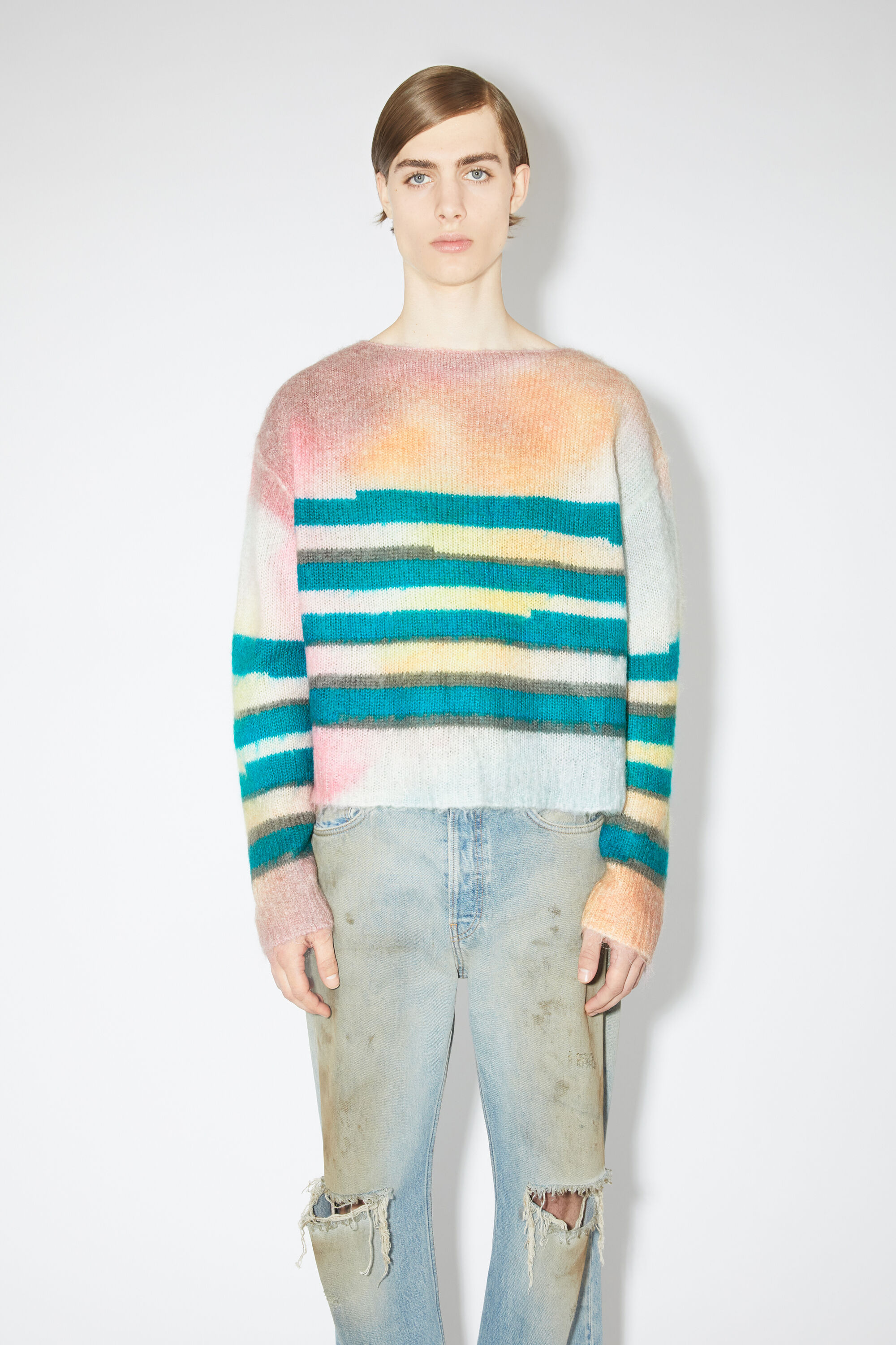 Acne Studios Kids Striped Knitted Jumper in Multicolour