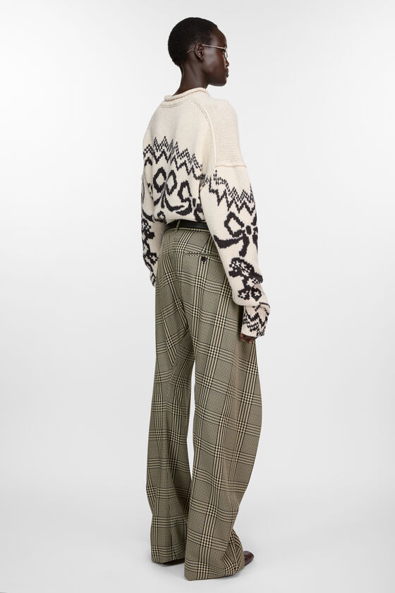 Acne Studios - チェックテーラードトラウザーズ - マルチブラウン